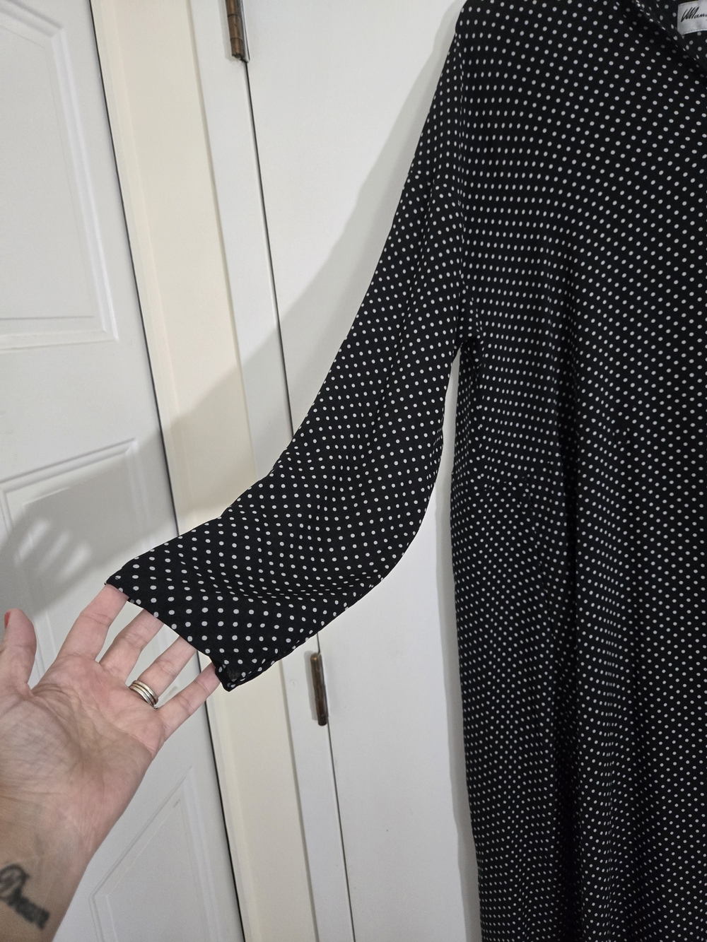 Manuelle Guibal 100% Silk Polka Dot Oversized Dress Paris Luxury - Picture 3 of 9